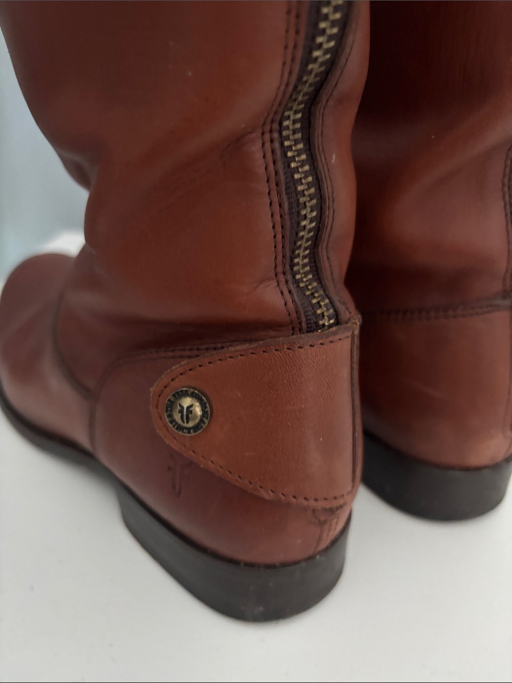 Frye Tall Smooth Leather Riding Boots - Brown - Picture 5 of 12